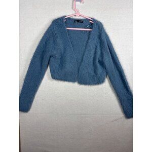 Zara Fluffy Open Front Cardigan Sweater Eur S / Usa S / Mex 26 Made In China